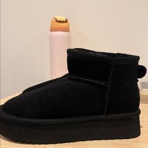 UGG Black Suede Ankle Boots